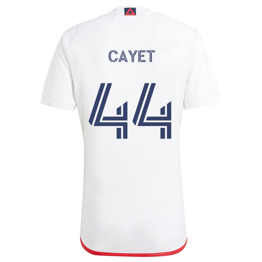 Homem Camisola Pierre Cayet #44 Branco Vermelho Alternativa 2024/25 Camisa Brasil