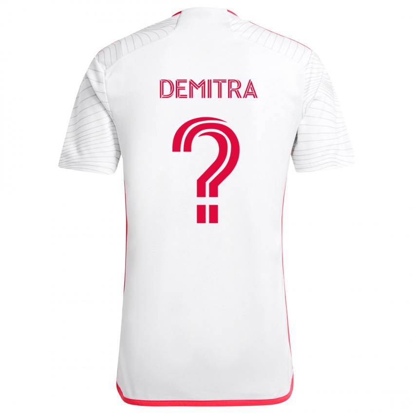 Homem Camisola Lucas Demitra #0 Branco Vermelho Alternativa 2024/25 Camisa Brasil