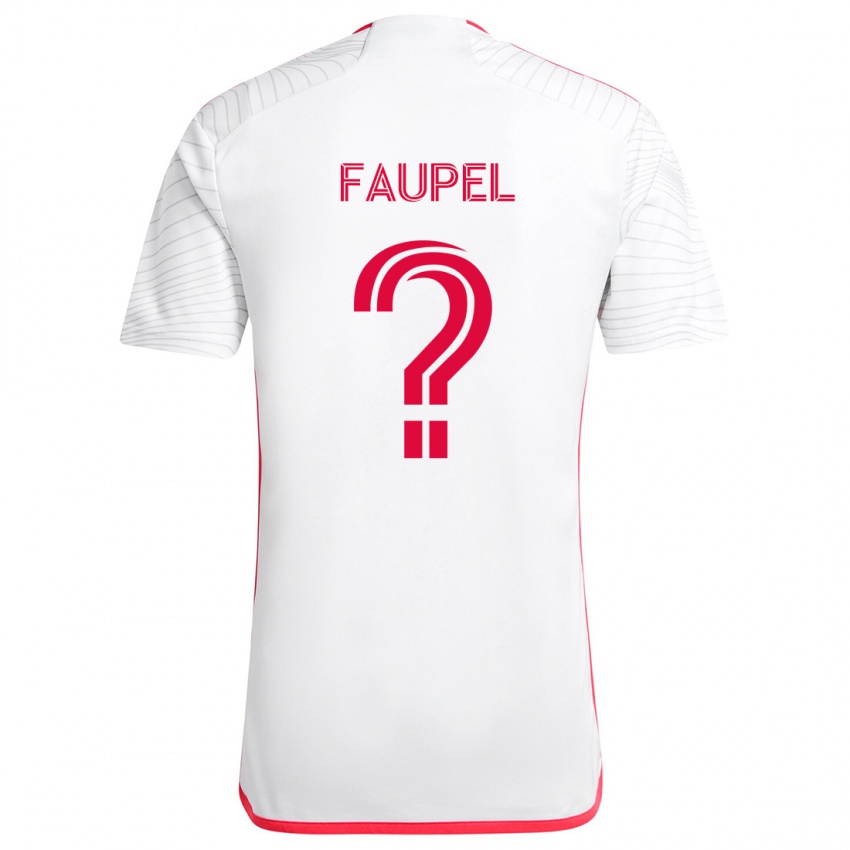 Homem Camisola Anthony Faupel #0 Branco Vermelho Alternativa 2024/25 Camisa Brasil