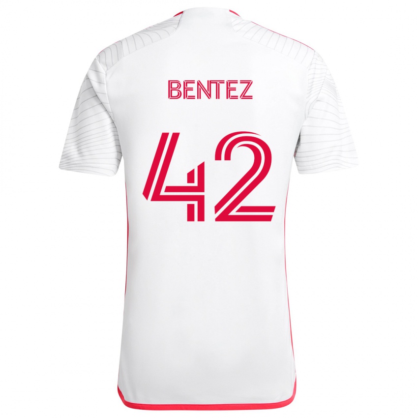 Homem Camisola Óscar Benítez #42 Branco Vermelho Alternativa 2024/25 Camisa Brasil