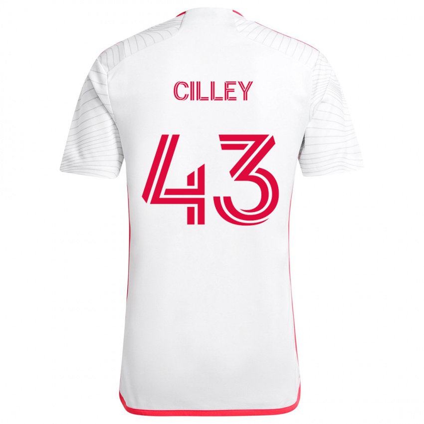 Homem Camisola Cam Cilley #43 Branco Vermelho Alternativa 2024/25 Camisa Brasil