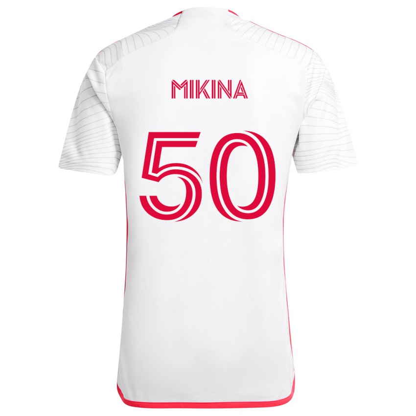 Homem Camisola Gabriel Mikina #50 Branco Vermelho Alternativa 2024/25 Camisa Brasil