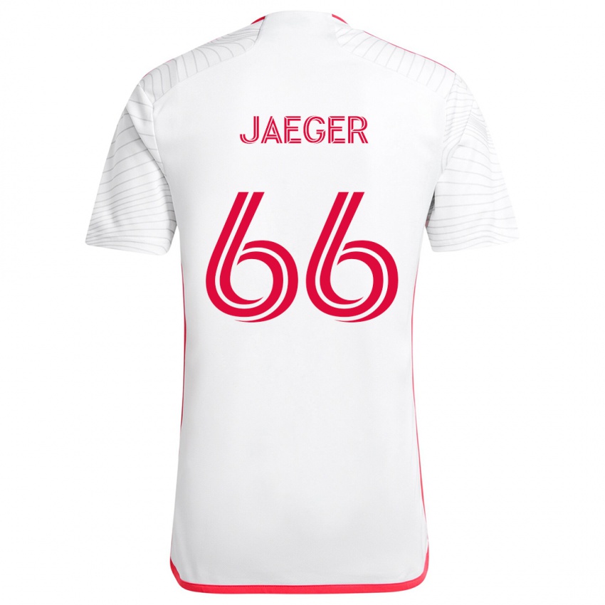 Homem Camisola Kai Jaeger #66 Branco Vermelho Alternativa 2024/25 Camisa Brasil