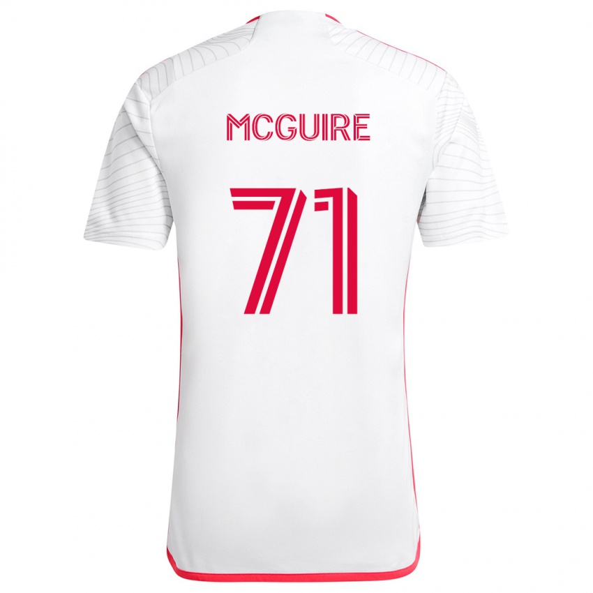 Homem Camisola Nolan Mcguire #71 Branco Vermelho Alternativa 2024/25 Camisa Brasil