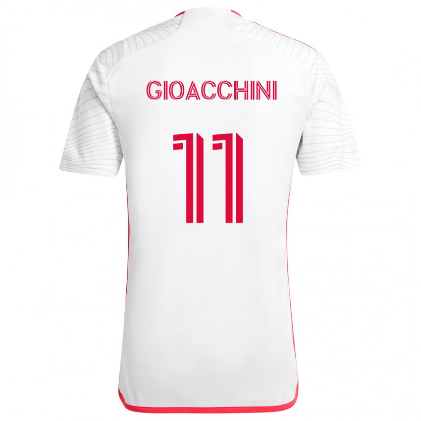 Homem Camisola Nicholas Gioacchini #11 Branco Vermelho Alternativa 2024/25 Camisa Brasil