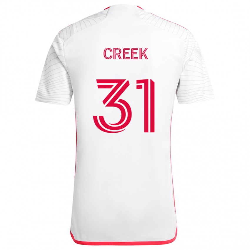 Homem Camisola Michael Creek #31 Branco Vermelho Alternativa 2024/25 Camisa Brasil