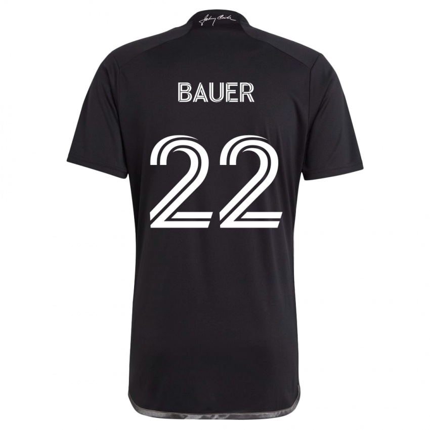 Homem Camisola Josh Bauer #22 Preto Alternativa 2024/25 Camisa Brasil