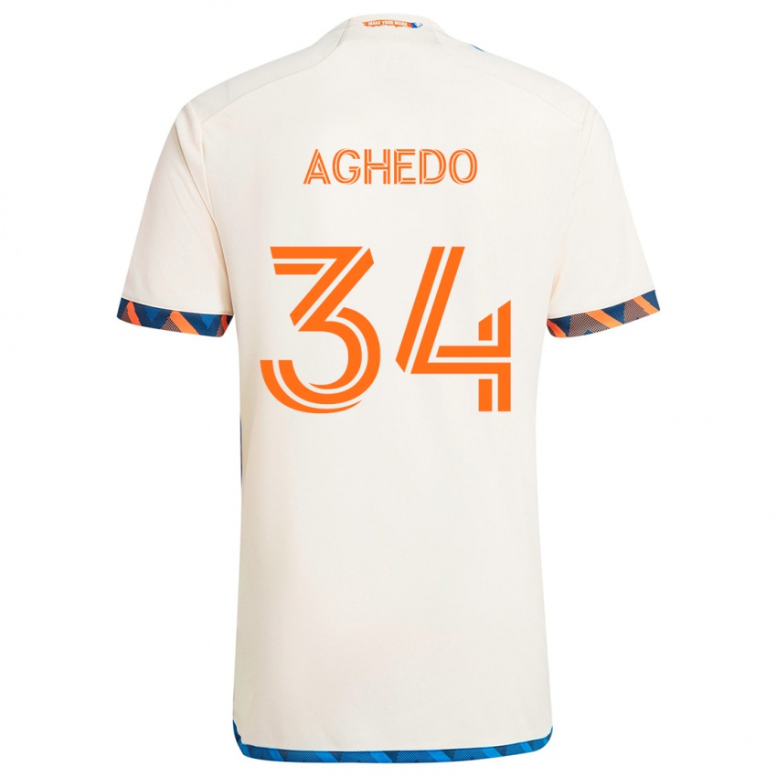 Homem Camisola London Aghedo #34 Laranja Branco Alternativa 2024/25 Camisa Brasil