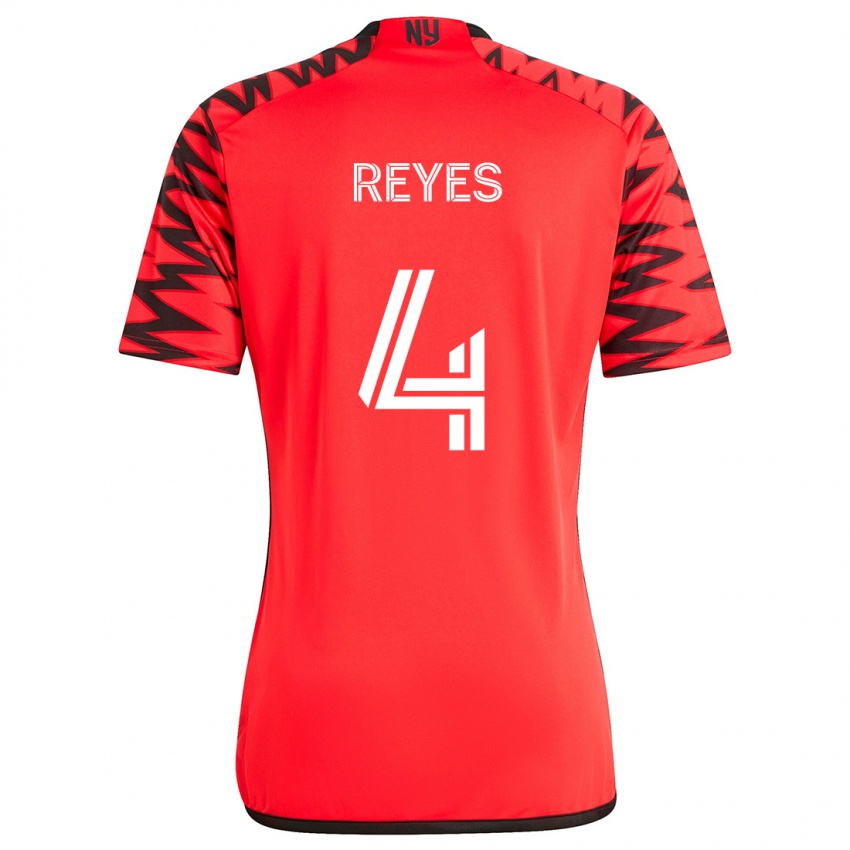 Homem Camisola Andrés Reyes #4 Vermelho Preto Branco Alternativa 2024/25 Camisa Brasil