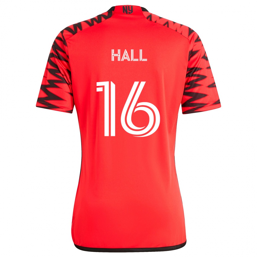 Homem Camisola Julian Hall #16 Vermelho Preto Branco Alternativa 2024/25 Camisa Brasil