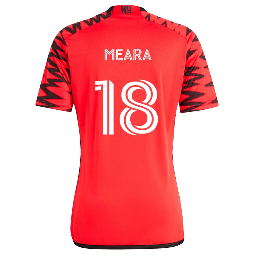 Homem Camisola Ryan Meara #18 Vermelho Preto Branco Alternativa 2024/25 Camisa Brasil