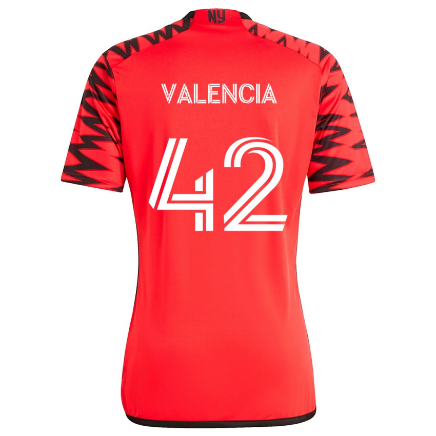 Homem Camisola Omar Valencia #42 Vermelho Preto Branco Alternativa 2024/25 Camisa Brasil