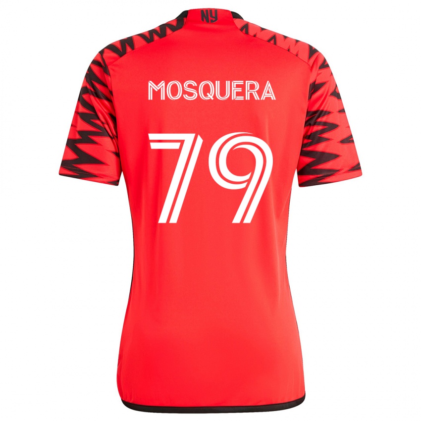 Homem Camisola Rafael Mosquera #79 Vermelho Preto Branco Alternativa 2024/25 Camisa Brasil