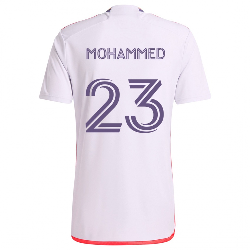 Homem Camisola Shak Mohammed #23 Branco Vermelho Roxo Alternativa 2024/25 Camisa Brasil