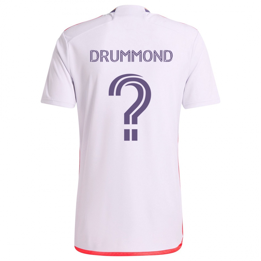 Homem Camisola Owen Drummond #0 Branco Vermelho Roxo Alternativa 2024/25 Camisa Brasil