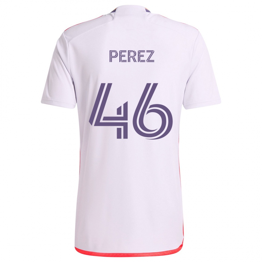 Homem Camisola Franco Pérez #46 Branco Vermelho Roxo Alternativa 2024/25 Camisa Brasil