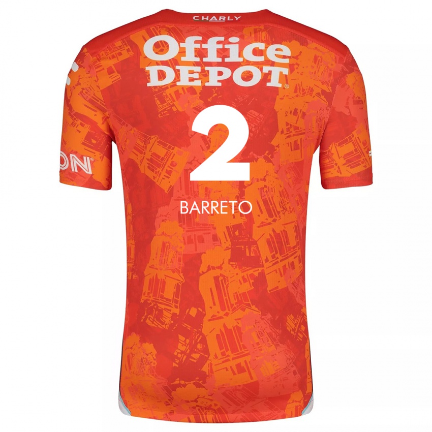 Homem Camisola Sergio Barreto #2 Laranja Branco Alternativa 2024/25 Camisa Brasil