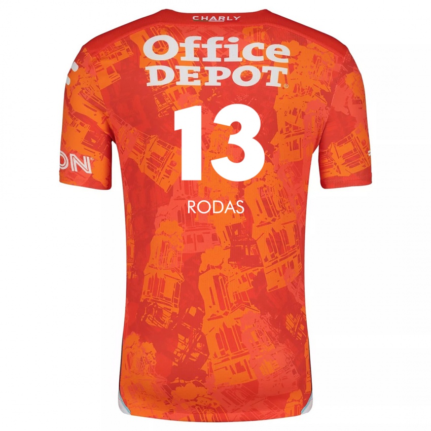 Homem Camisola Carlos Rodas #13 Laranja Branco Alternativa 2024/25 Camisa Brasil