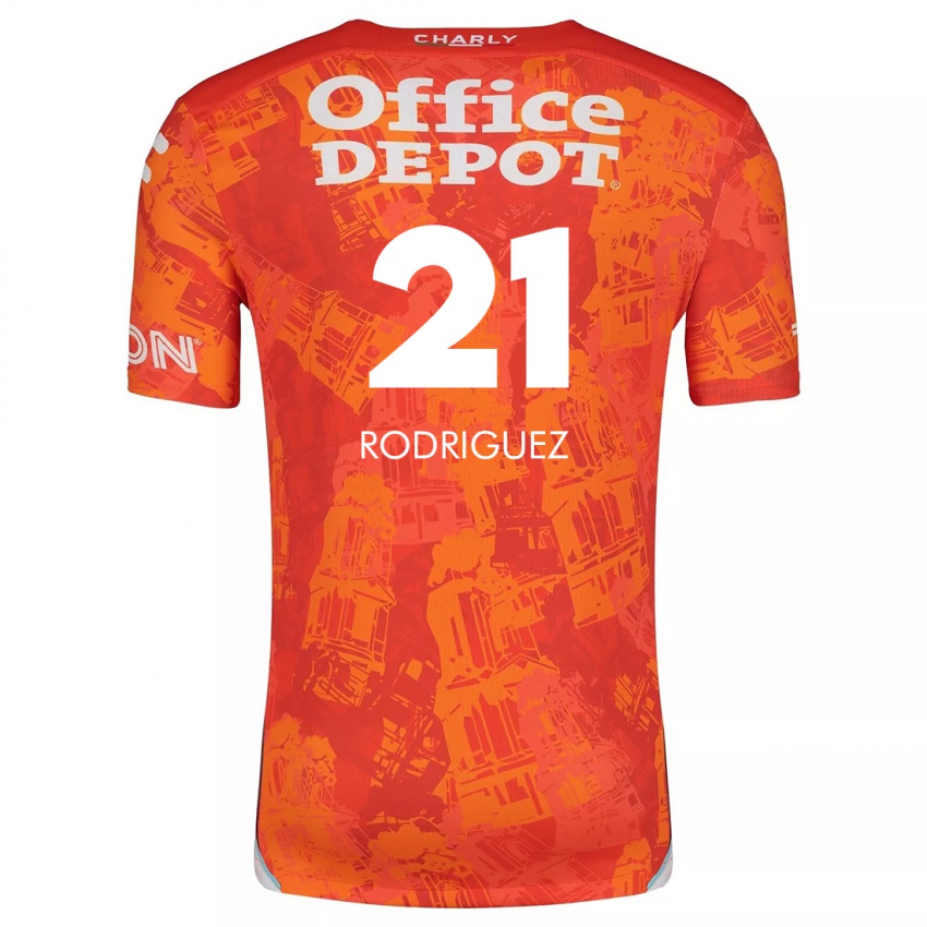 Homem Camisola Valentín Rodríguez #21 Laranja Branco Alternativa 2024/25 Camisa Brasil