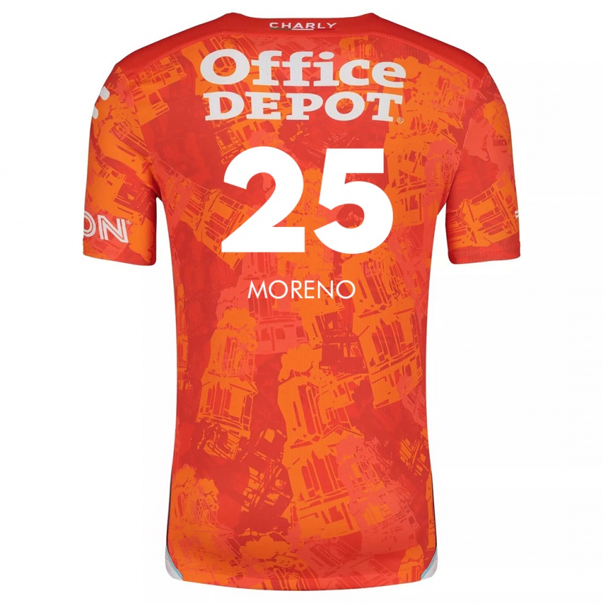 Homem Camisola Carlos Moreno #25 Laranja Branco Alternativa 2024/25 Camisa Brasil