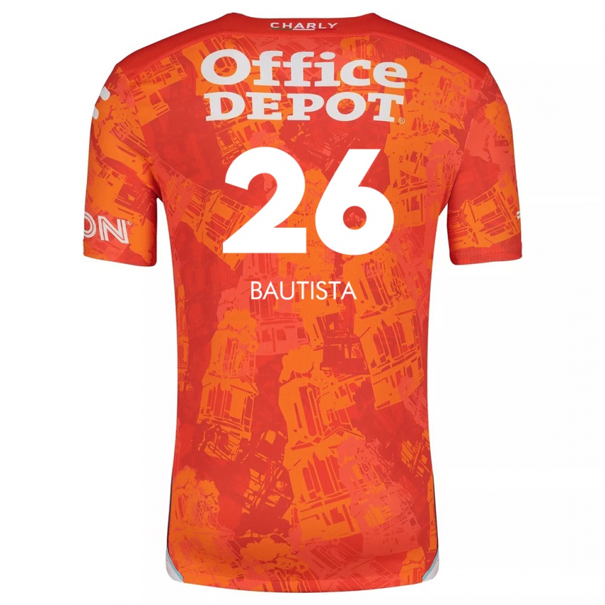 Homem Camisola Alán Bautista #26 Laranja Branco Alternativa 2024/25 Camisa Brasil