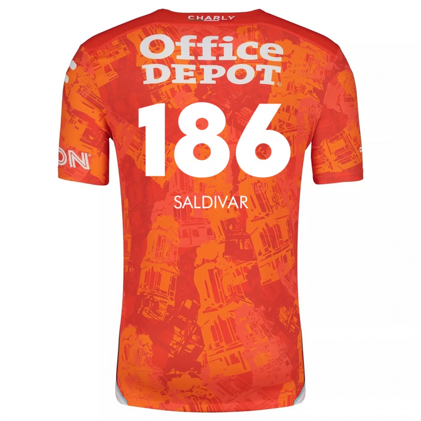 Homem Camisola José Saldívar #186 Laranja Branco Alternativa 2024/25 Camisa Brasil