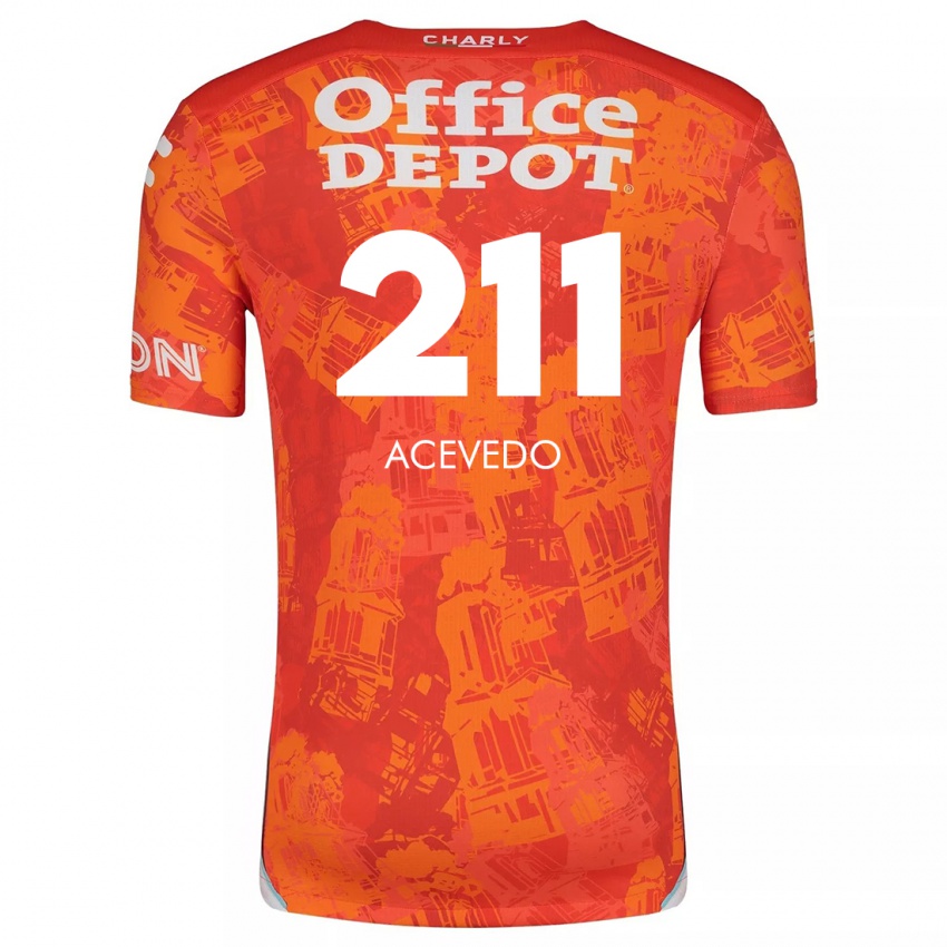 Homem Camisola Gerardo Acevedo #211 Laranja Branco Alternativa 2024/25 Camisa Brasil