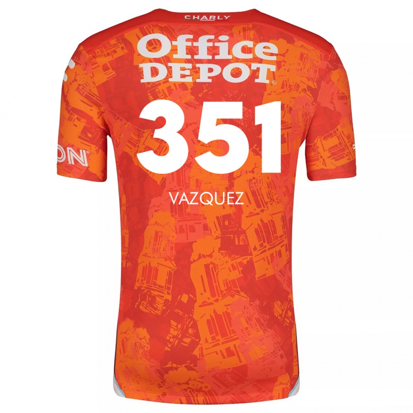 Homem Camisola Maximo Vázquez #351 Laranja Branco Alternativa 2024/25 Camisa Brasil