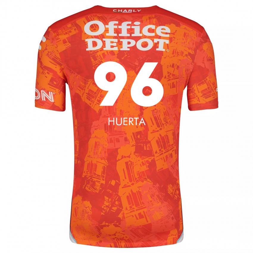 Homem Camisola Edwin Huerta #96 Laranja Branco Alternativa 2024/25 Camisa Brasil