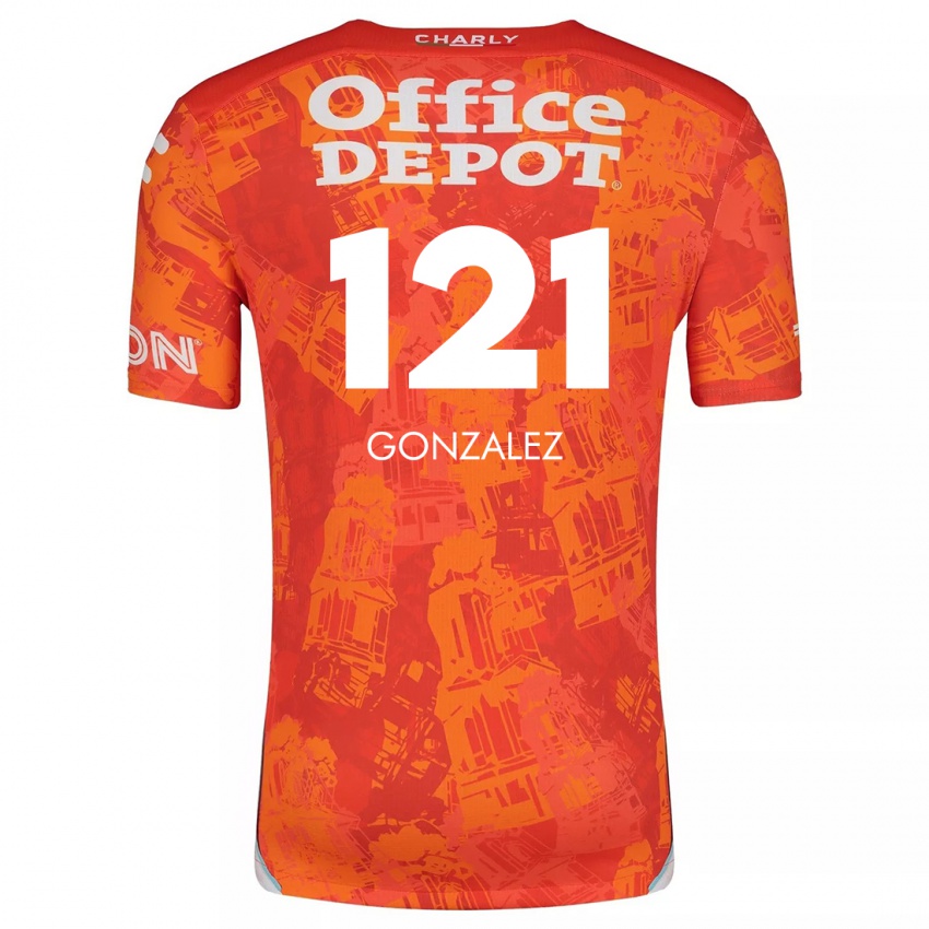 Homem Camisola Cristian González #121 Laranja Branco Alternativa 2024/25 Camisa Brasil