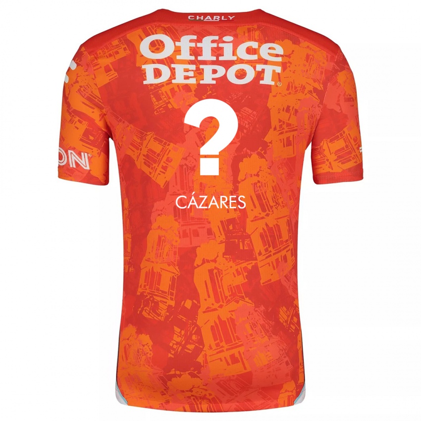 Homem Camisola Dimas Cázares #0 Laranja Branco Alternativa 2024/25 Camisa Brasil