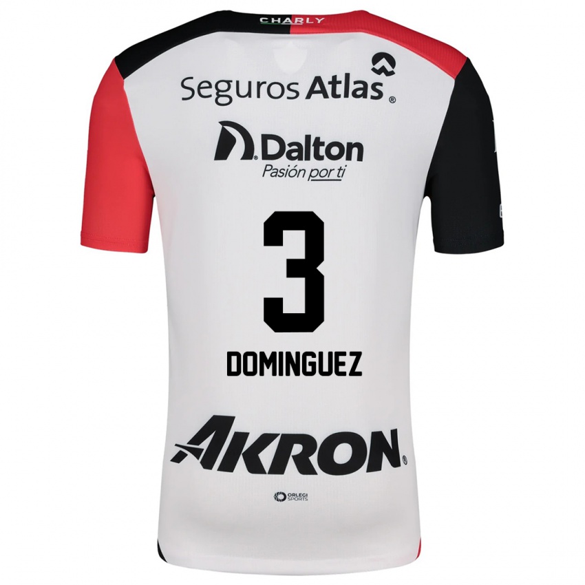 Homem Camisola Idekel Domínguez #3 Branco Vermelho Preto Alternativa 2024/25 Camisa Brasil