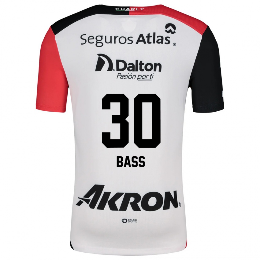 Homem Camisola Abraham Bass #30 Branco Vermelho Preto Alternativa 2024/25 Camisa Brasil