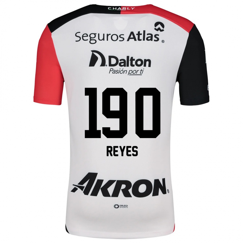 Homem Camisola Óscar Reyes #190 Branco Vermelho Preto Alternativa 2024/25 Camisa Brasil