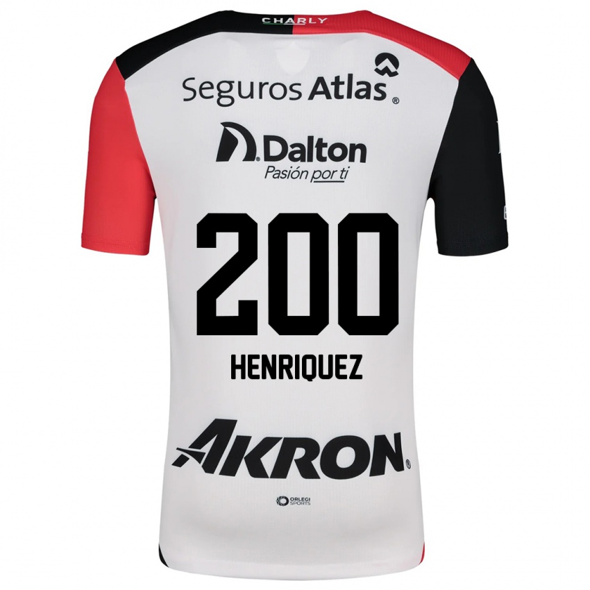 Homem Camisola Carlos Henríquez #200 Branco Vermelho Preto Alternativa 2024/25 Camisa Brasil