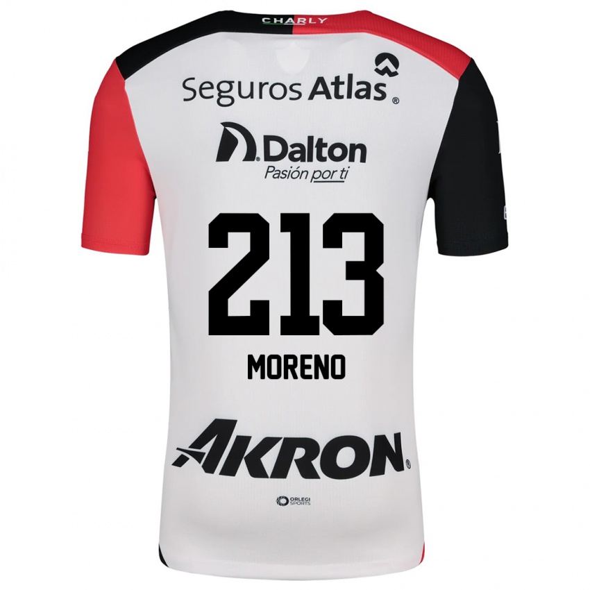 Homem Camisola Eduardo Moreno #213 Branco Vermelho Preto Alternativa 2024/25 Camisa Brasil