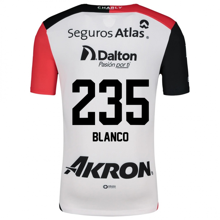 Homem Camisola Luis Blanco #235 Branco Vermelho Preto Alternativa 2024/25 Camisa Brasil