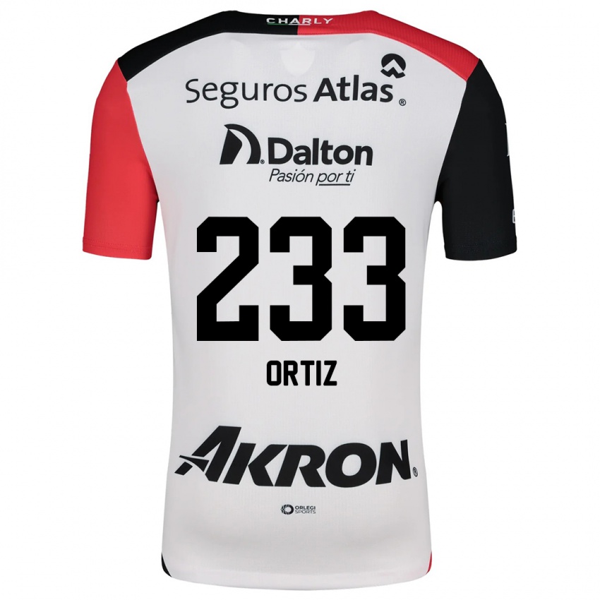 Homem Camisola Brandon Ortiz #233 Branco Vermelho Preto Alternativa 2024/25 Camisa Brasil