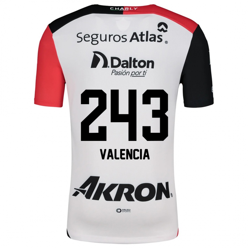 Homem Camisola Luis Valencia #243 Branco Vermelho Preto Alternativa 2024/25 Camisa Brasil