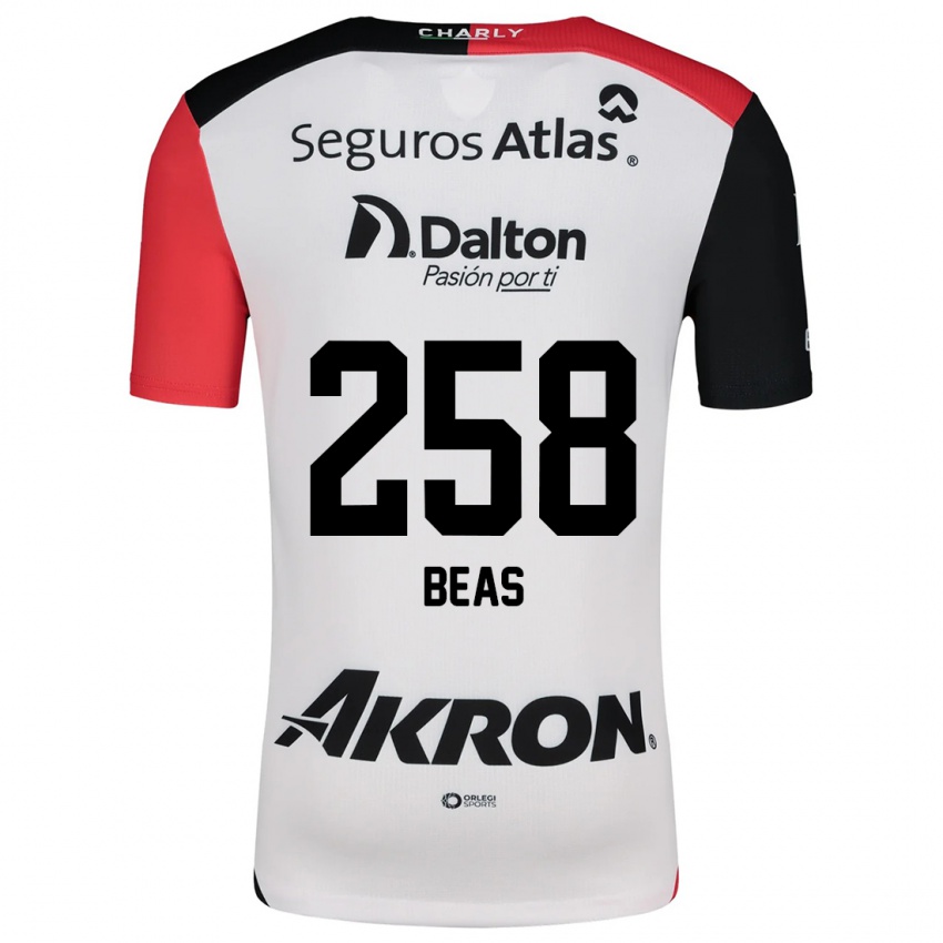 Homem Camisola Álvaro Beas #258 Branco Vermelho Preto Alternativa 2024/25 Camisa Brasil