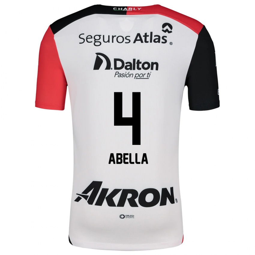 Homem Camisola José Abella #4 Branco Vermelho Preto Alternativa 2024/25 Camisa Brasil