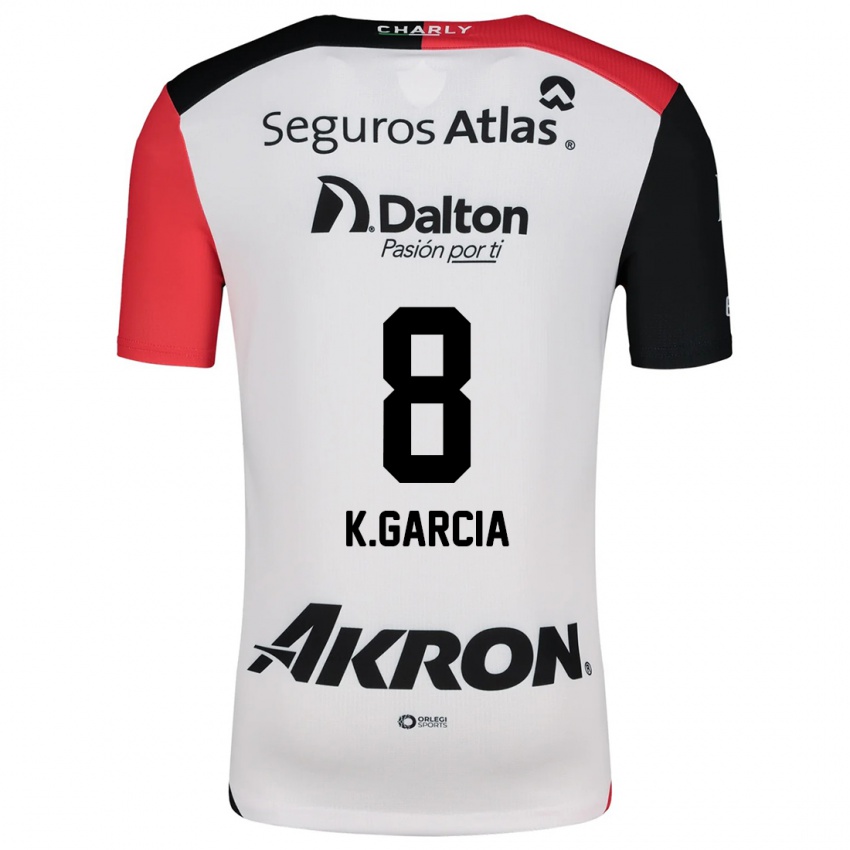 Homem Camisola Karen García #8 Branco Vermelho Preto Alternativa 2024/25 Camisa Brasil