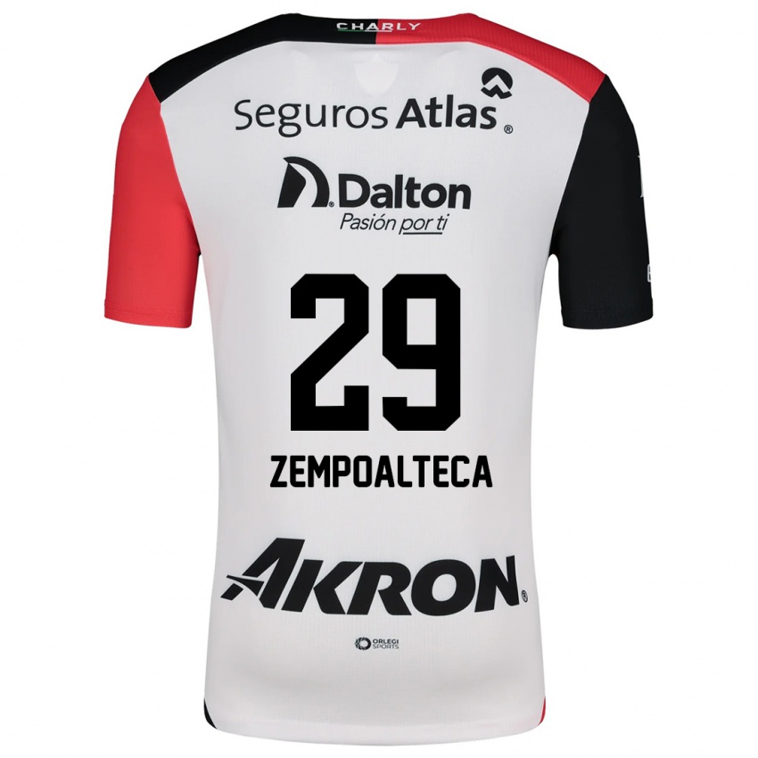 Homem Camisola Karla Zempoalteca #29 Branco Vermelho Preto Alternativa 2024/25 Camisa Brasil