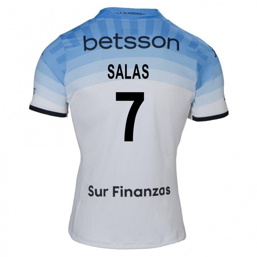 Homem Camisola Maximiliano Salas #7 Branco Azul Preto Alternativa 2024/25 Camisa Brasil