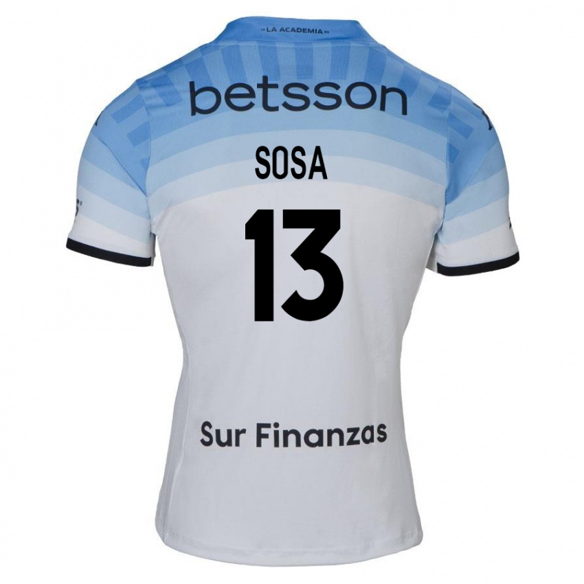 Homem Camisola Santiago Sosa #13 Branco Azul Preto Alternativa 2024/25 Camisa Brasil