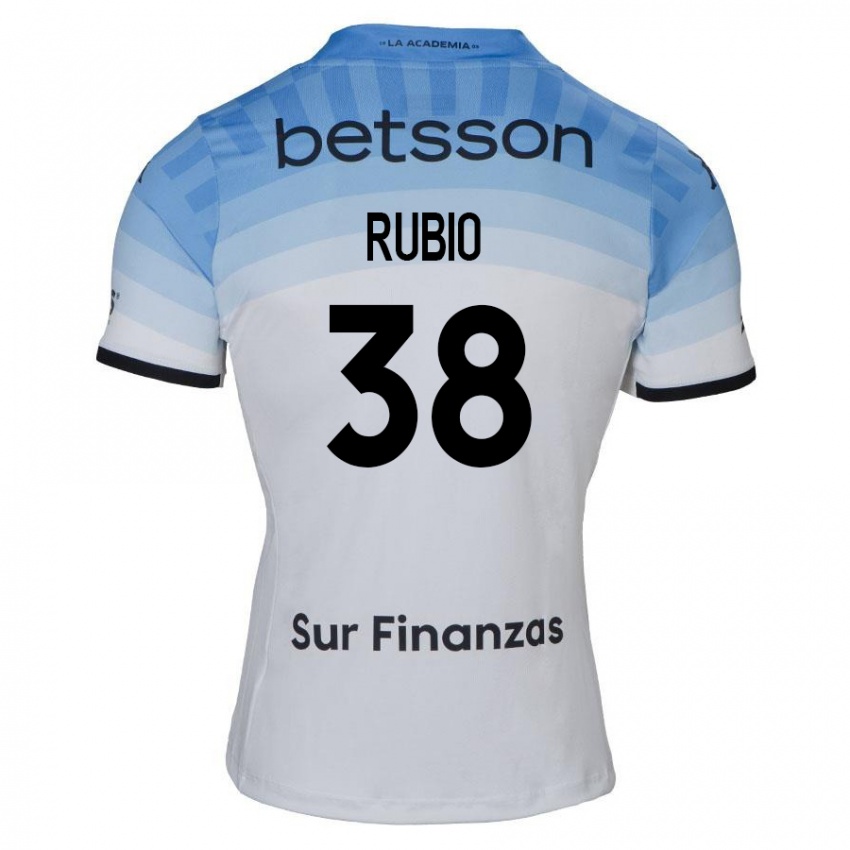 Homem Camisola Tobias Rubio #38 Branco Azul Preto Alternativa 2024/25 Camisa Brasil