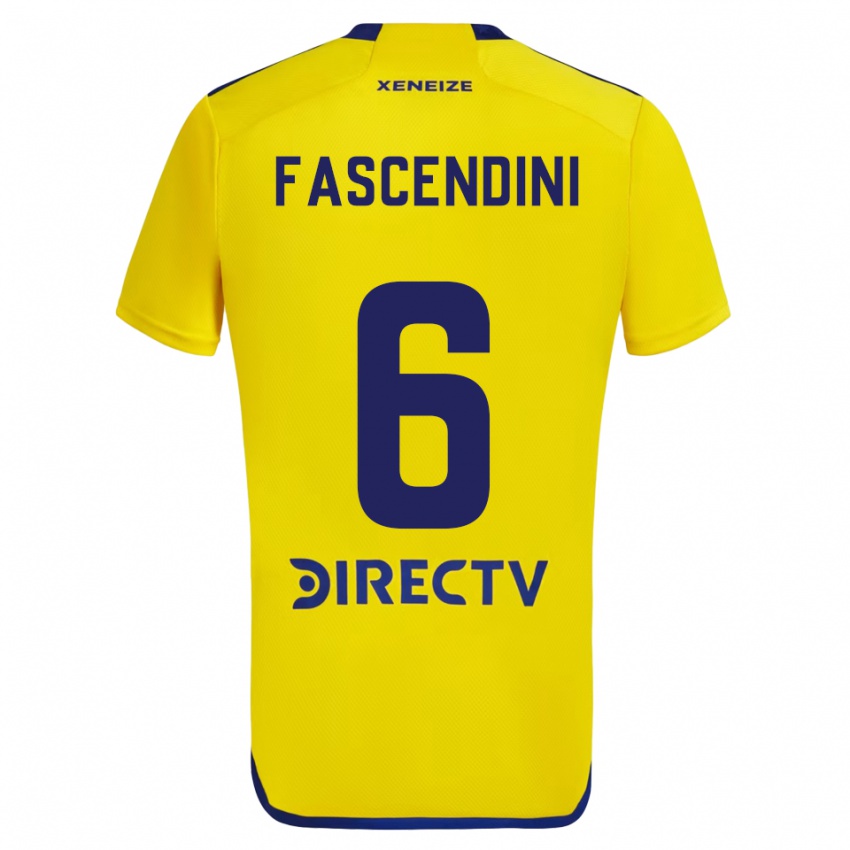 Homem Camisola Valentín Fascendini #6 Amarelo Azul Alternativa 2024/25 Camisa Brasil