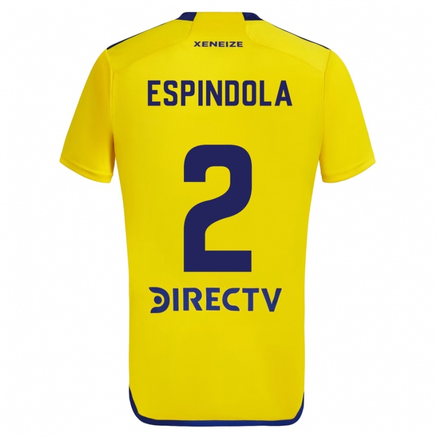 Homem Camisola Noelia Espindola #2 Amarelo Azul Alternativa 2024/25 Camisa Brasil