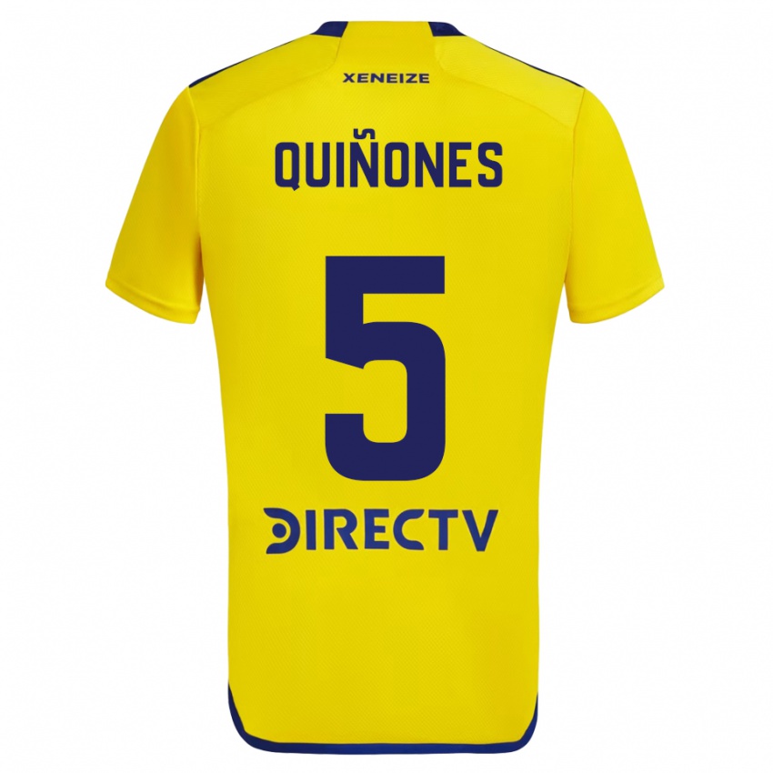 Homem Camisola Florencia Quinones #5 Amarelo Azul Alternativa 2024/25 Camisa Brasil