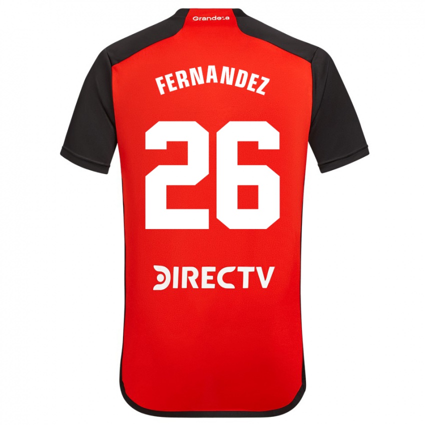 Homem Camisola Nacho Fernández #26 Vermelho Preto Branco Alternativa 2024/25 Camisa Brasil